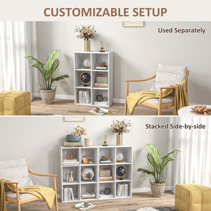 Kapa Rayo Wood White 6 Cube Storage Bookcase