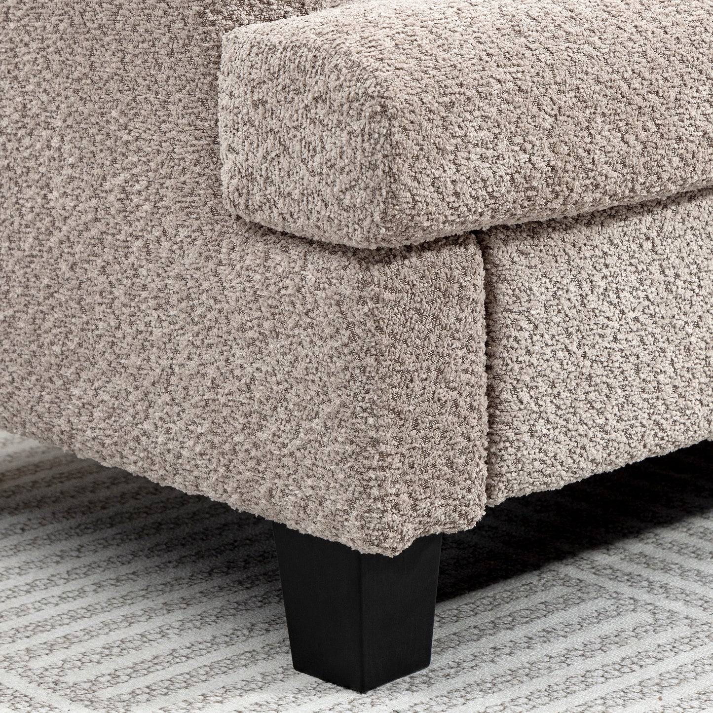 Bana Cream Chenille 2 Seater Sofa With Soft Texture