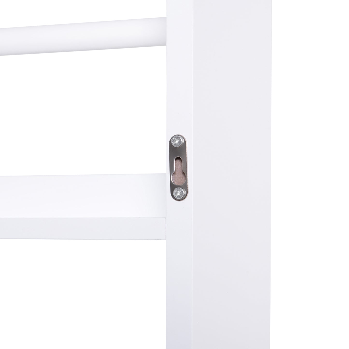 Vivi Wood White Slim Wall Mounted Bookshelf With 15cm Depth