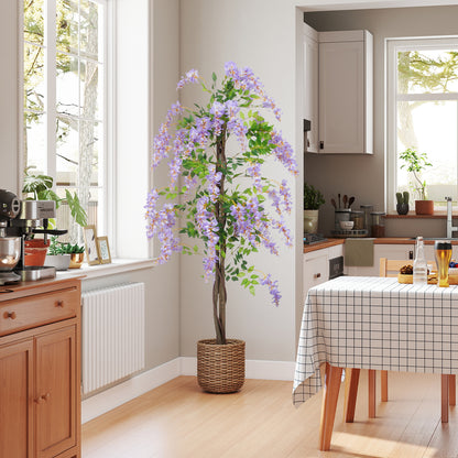 Ratona Tall Artificial Ficus And Wisteria Style Tree In Pot H8 180cm