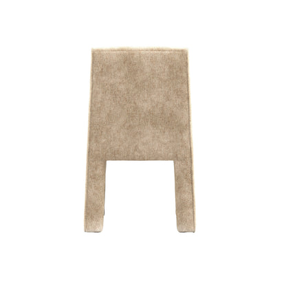 Midleton Retro Upholstered Honey Chenille Ribbed Dining Chair
