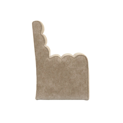 Midleton Retro Upholstered Honey Chenille Ribbed Dining Chair