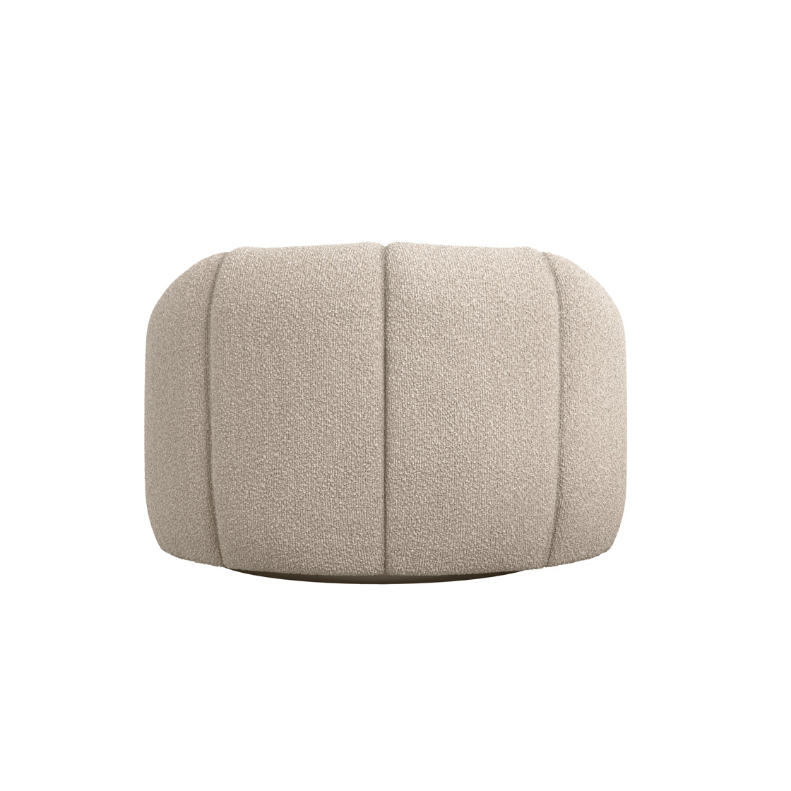 Juniper Retro Upholstered Cream Boucle Swivel Armchair