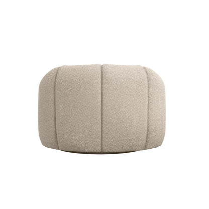 Juniper Retro Upholstered Cream Boucle Swivel Armchair