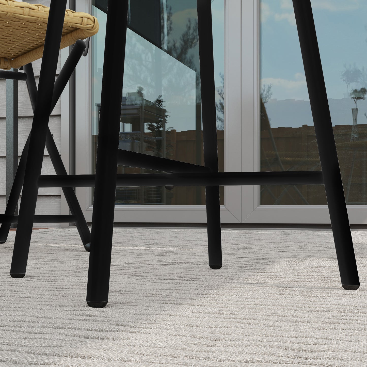 Mana Natural Rattan Outdoor Garden Bistro Table