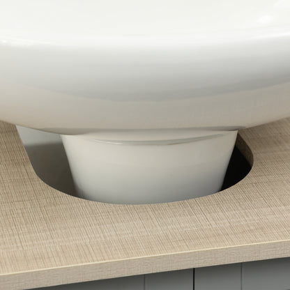 Rola Grey Under Sink Vanity Storage Cabinet With Adjustable Internal Shelving