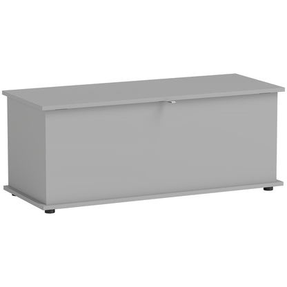 Fito Vima Grey Wood Storage Trunk With Flip Top Lid And Safety Hinges 113 Litre