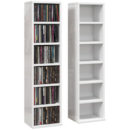 Lora Fana High Gloss White Set Of 2 CD Storage Units With 102 Disc Capacity