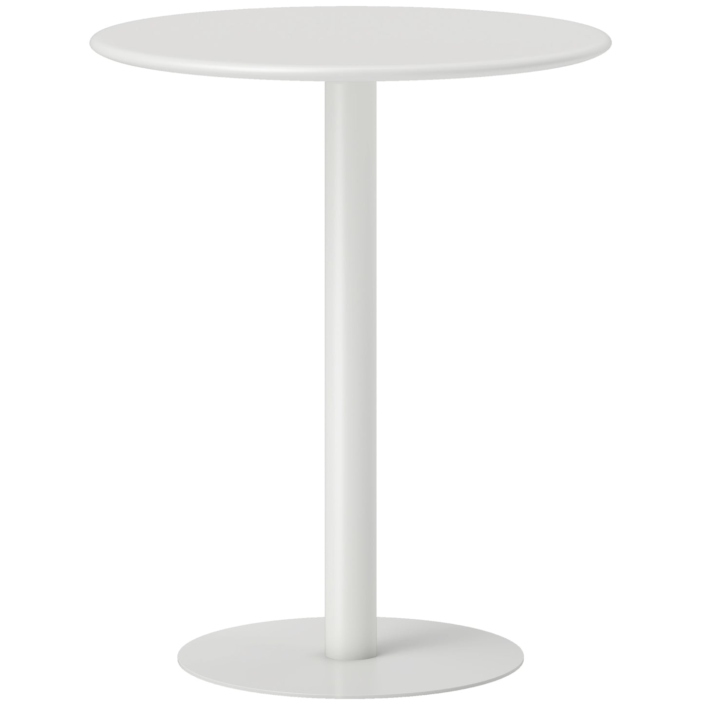 Susuyo Metal And Wood White Round Dining Table With Steel Base 60 x 60 cm