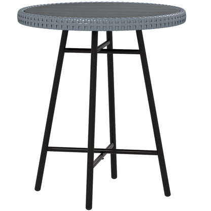 Eldoyo Grey Rattan Outdoor Garden Bistro Table