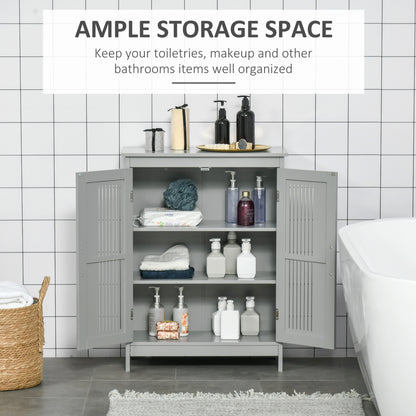 Rosotto Modern Freestanding Bathroom Floor Storage Cabinet In Grey