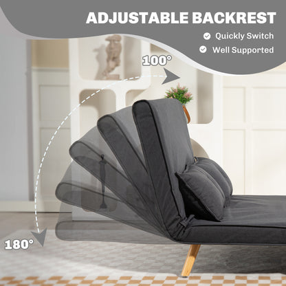 Faroco Linen Look Charcoal Grey 2 Seater Sofa Bed