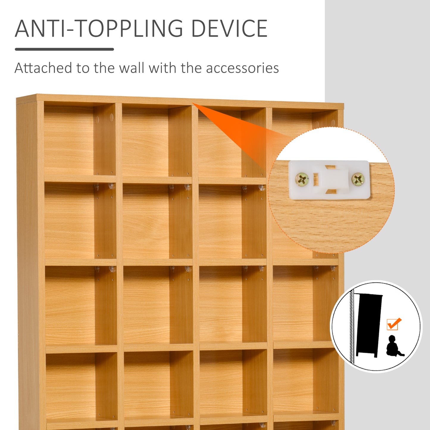 Dimo Tasu Wood Beech Adjustable CD Storage Unit