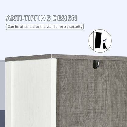 Sala Lata Tall Freestanding Bathroom Storage Cabinet With OFauxn Shelves And Adjustable Interior Antique White