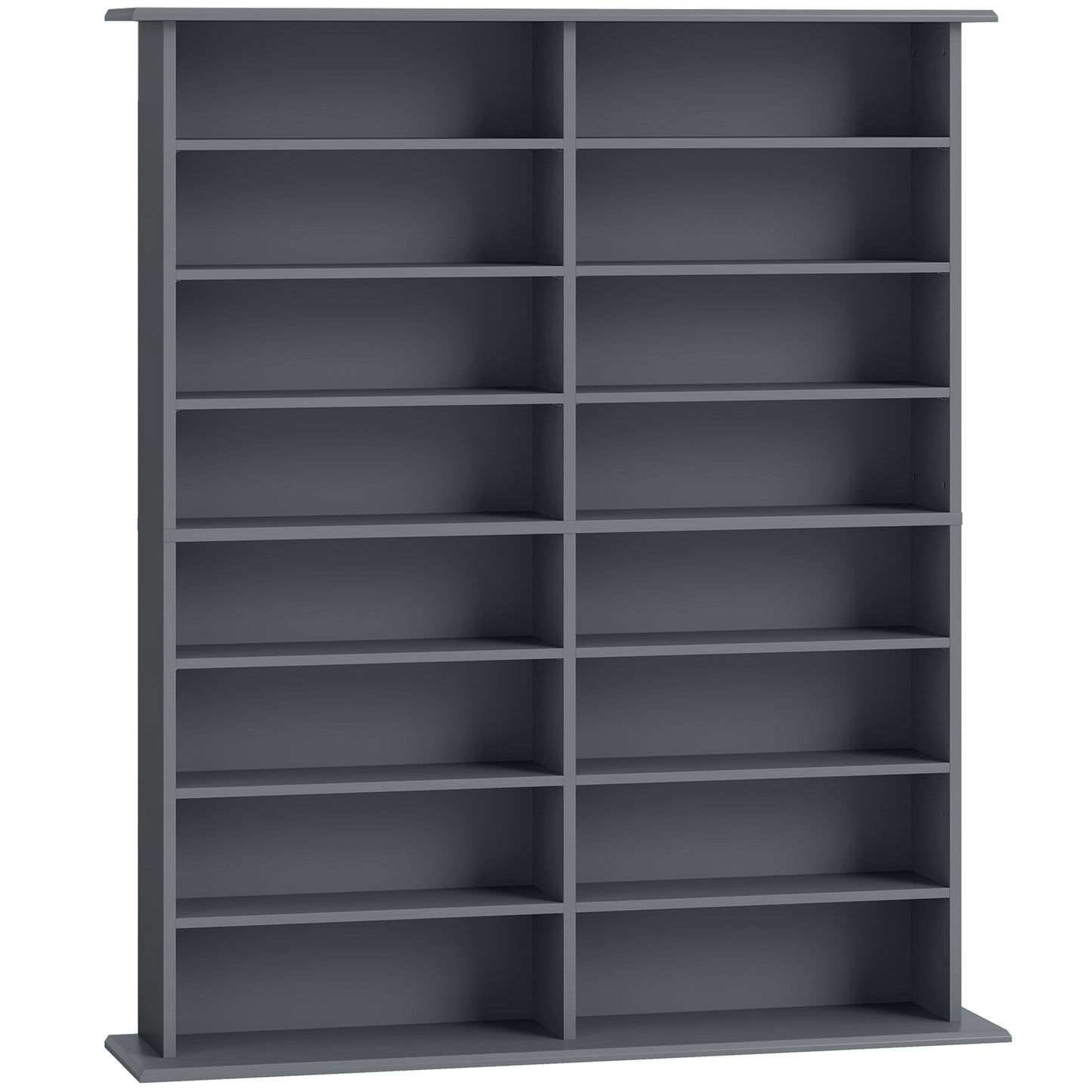 Yopayo Lora Wooden Grey 6teen Compartment Media Storage Shelf