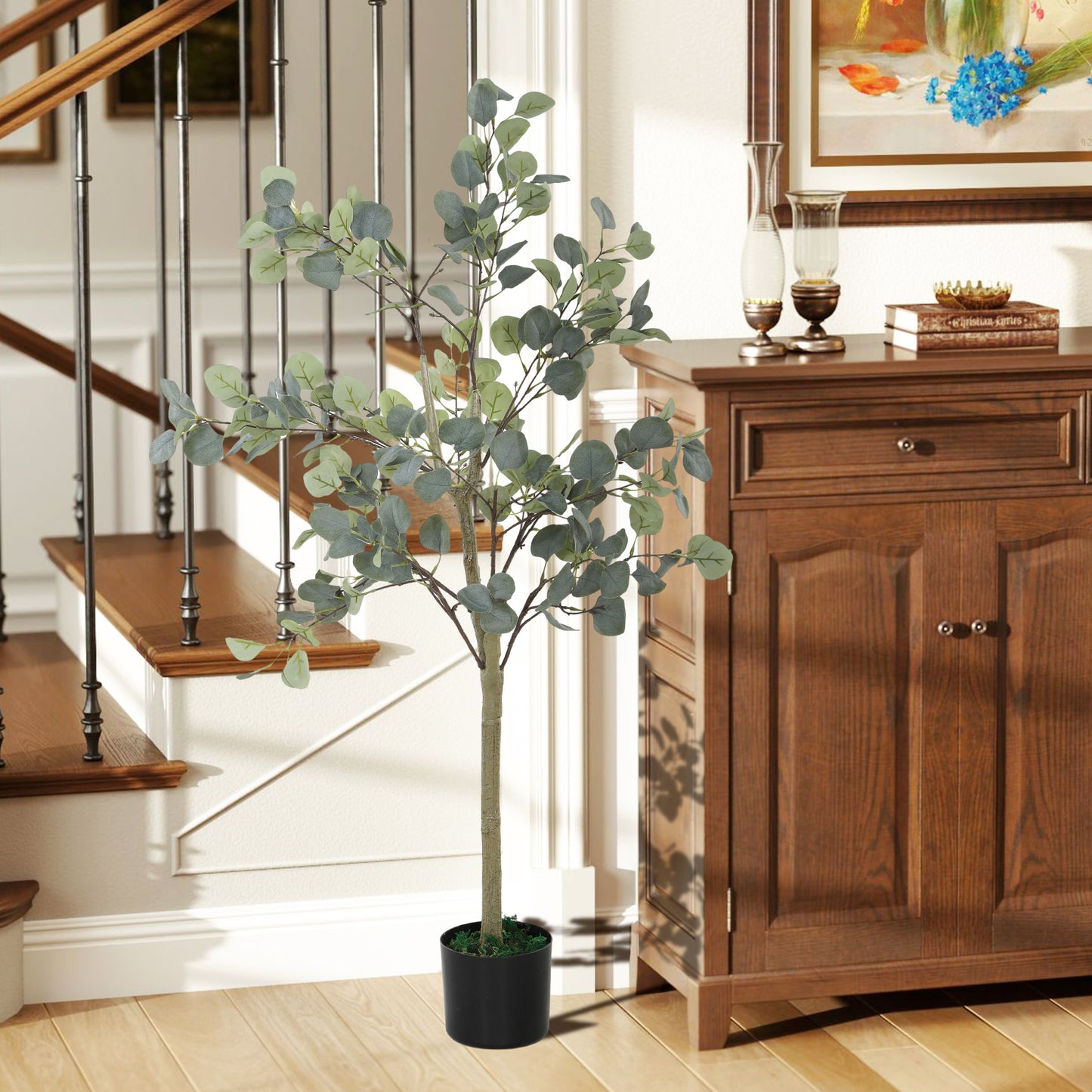 Yorofi Artificial Spiral ShaFauxd Cedar Style Topiary Tree In Pot H8 35.5 Inches