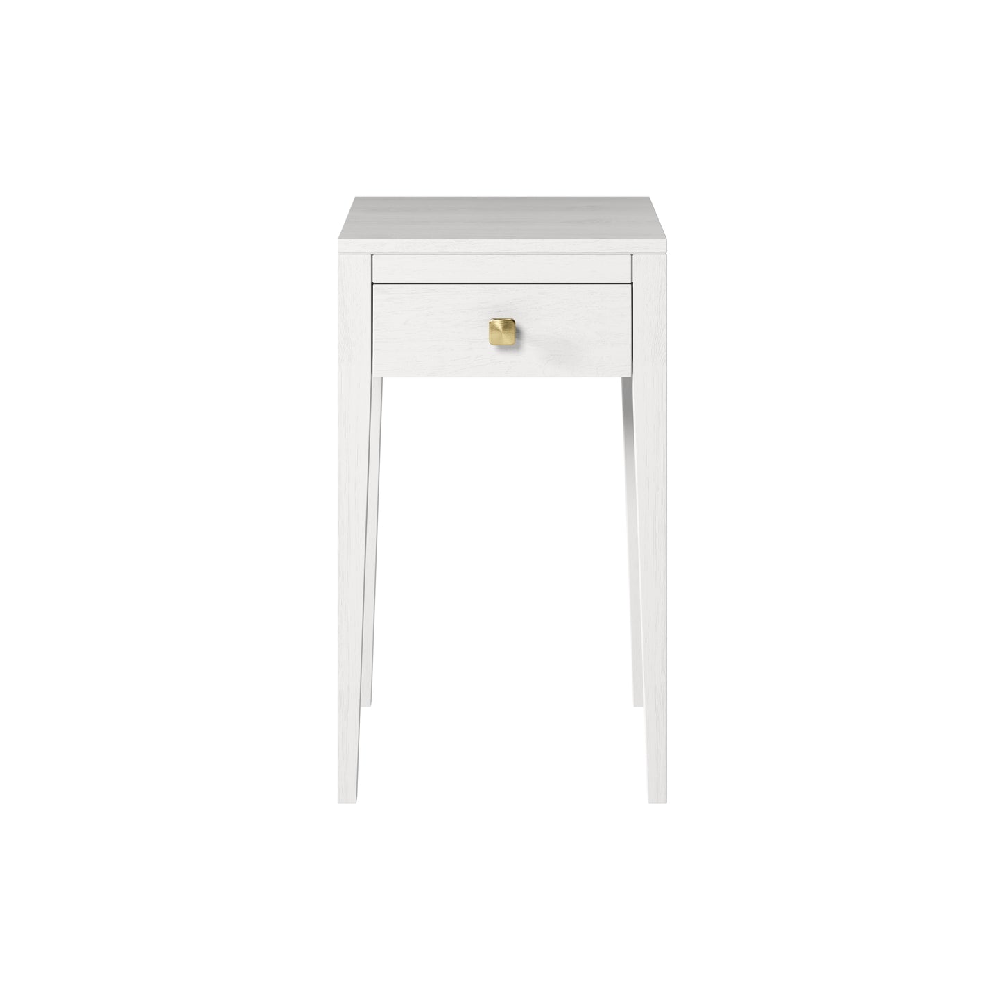 Moscow White Wood Grain 1 Drawer Bedside Table