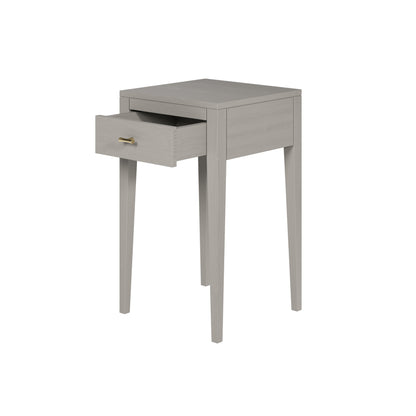 Olinda Mist Grey Wood Grain 1 Drawer Bedside Table
