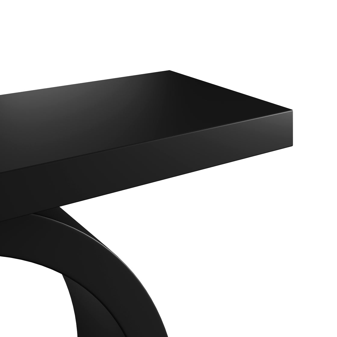 Zelda Black Curved Designers Console Table