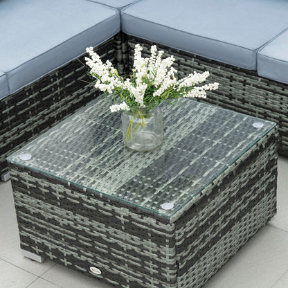 Kabaco Faux Rattan Grey 4 Piece Outdoor Sofa Set With Cushions
