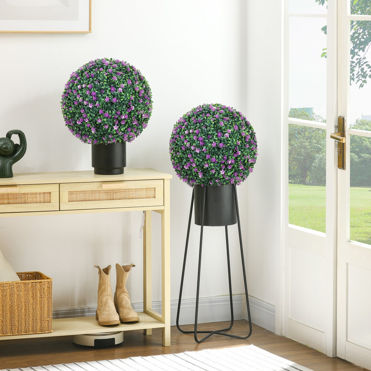 Safiri Difi Set Of 2 Artificial Boxwood Ball Plants For Decorative Use