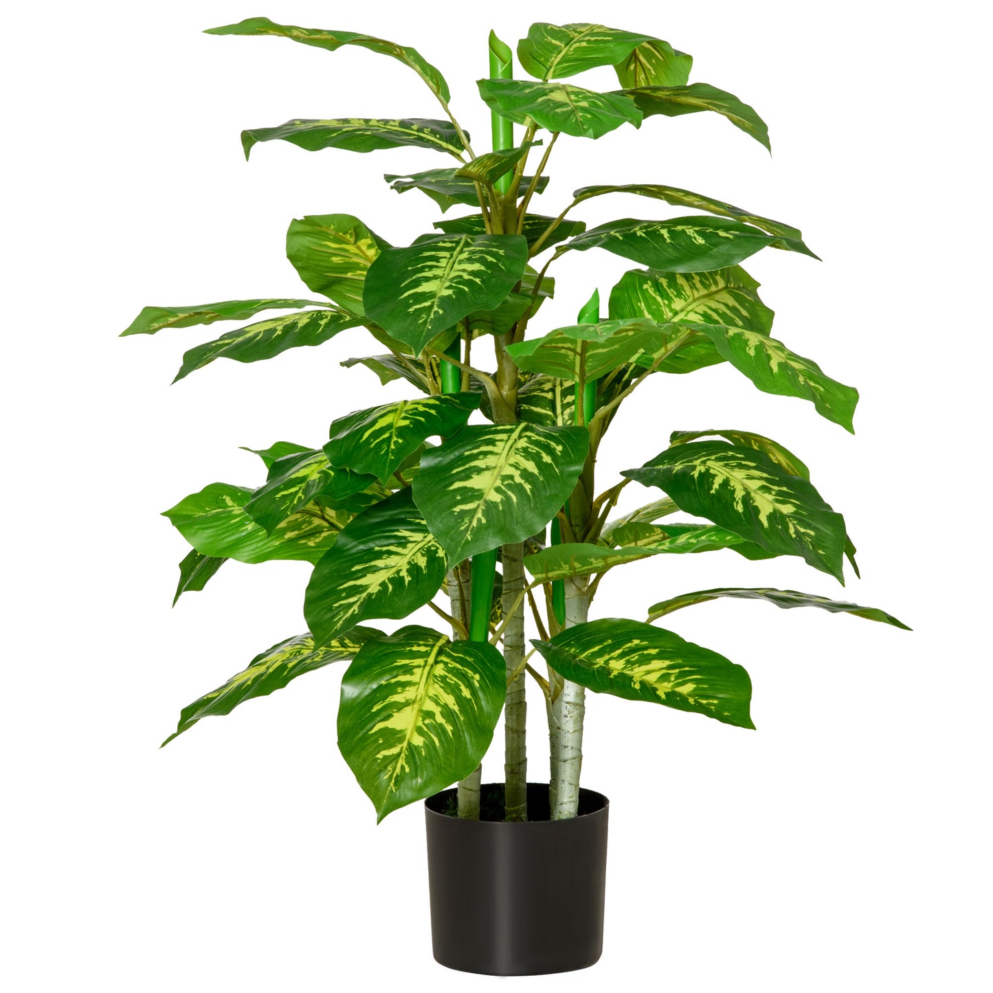 Ditoli Artificial White Rose Plants In Pots For Interior Styling