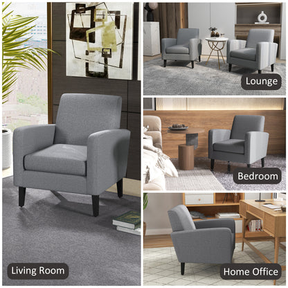 Sesuma  Set Of 2 Dove Grey Modern Accent Chairs With Black Legs