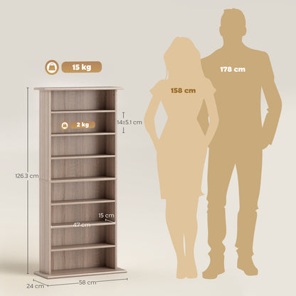 Paleni Rana Wooden Natural Finish CD Storage Unit With 360 Disc Capacity