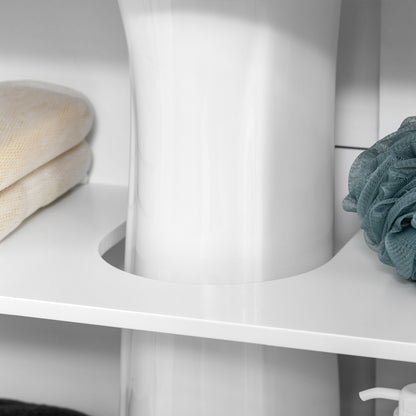Novaso White Under Sink Vanity Unit With Double Doors And Adjustable Shelving Modern Design