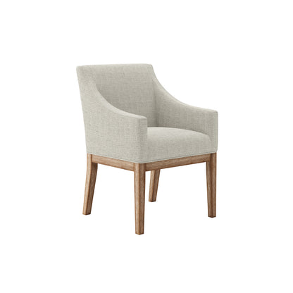 Athenry Upholstered Linen Effect and Natural Wood Dining Chair