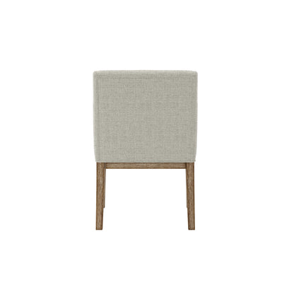 Athenry Upholstered Linen Effect and Natural Wood Dining Chair