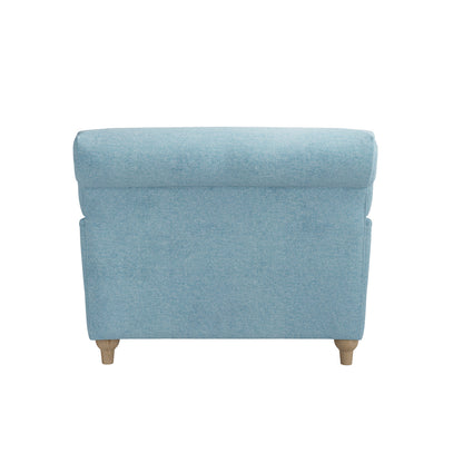 Bambola Retro Soft Blue Chenille Cushioned Armchair