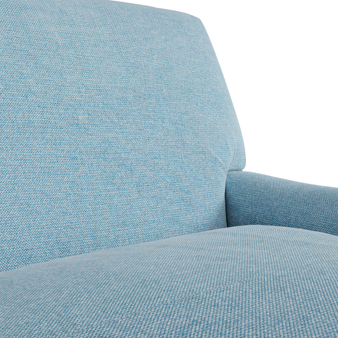 Bambola Retro Soft Blue Chenille Cushioned Armchair