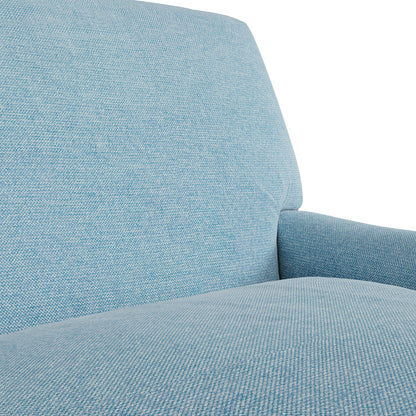 Bambola Retro Soft Blue Chenille Cushioned Armchair