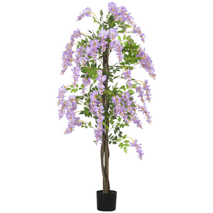 Ratona Tall Artificial Ficus And Wisteria Style Tree In Pot H8 180cm