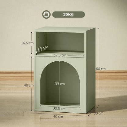 Nimayo Light Green Bedside Table With 2 Open Storage
