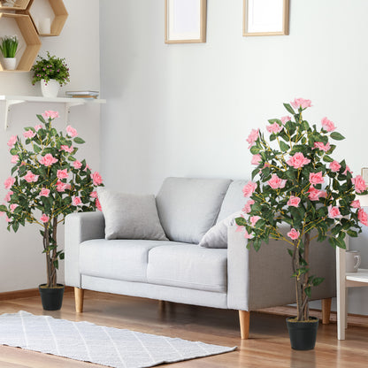 Semo Repa Pair Of Artificial Rose Plants Supplied In Decorative Pots
