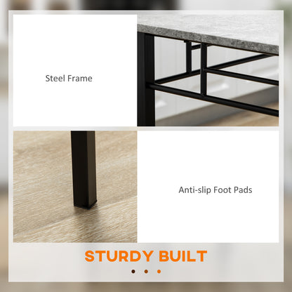 Lera Marble Effect Grey And Black 5 Piece Dining Table And Chair Set