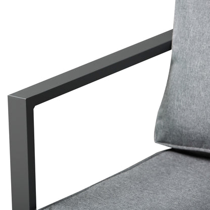 Moyoha Aluminium Grey 9 Piece Space Saving Garden Cube Dining Set With Cushions
