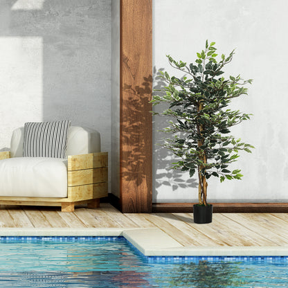 Diraco Set Of 2 Artificial Ficus Style Trees For Indoor Decorative Use