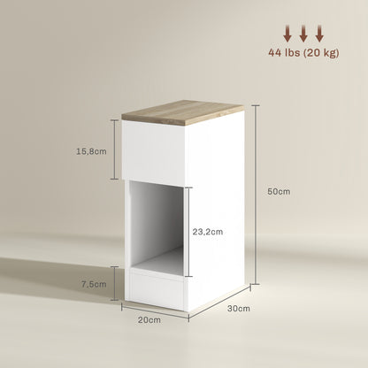 Taro Set Of 2 White Modern Bedside Tables With Storage
