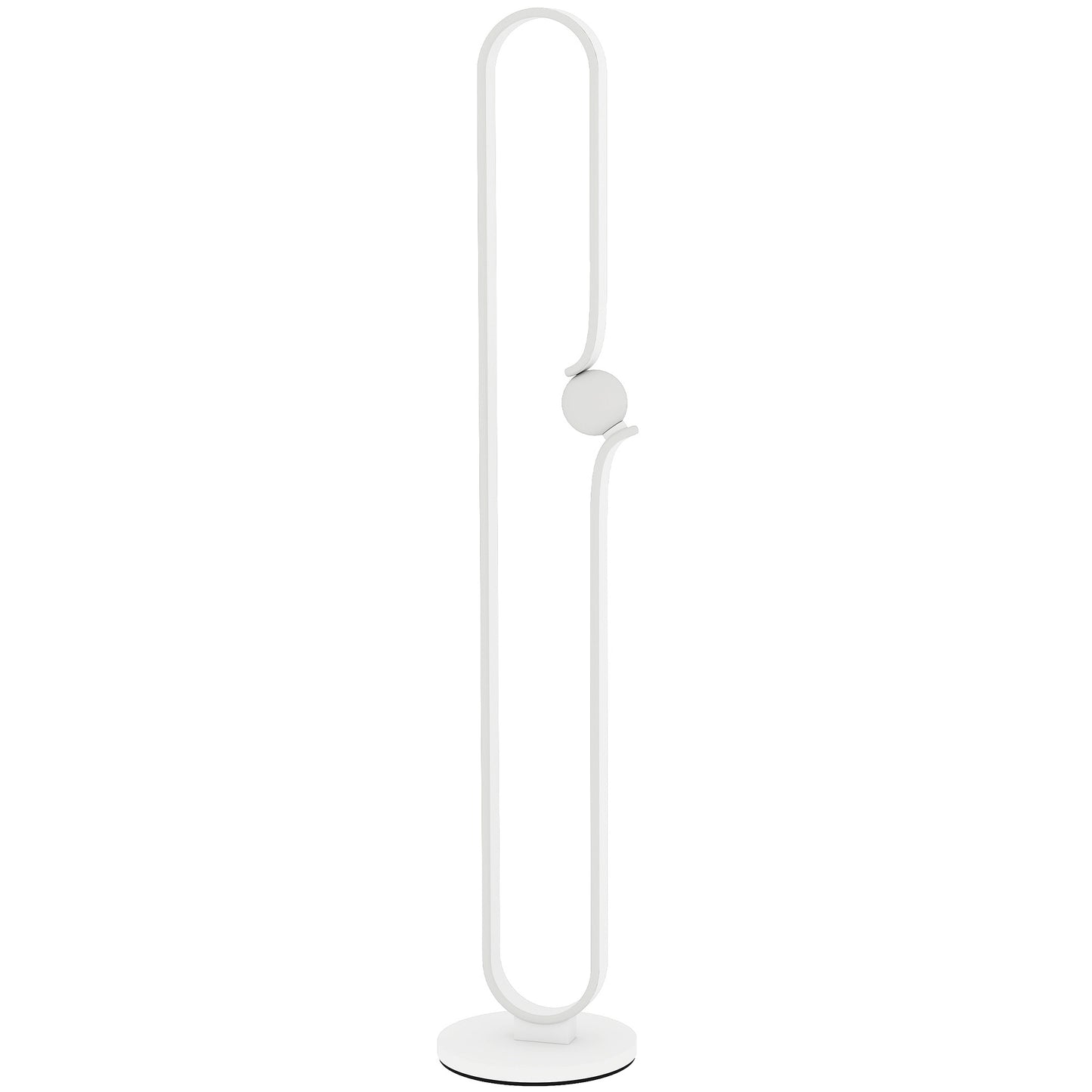 Vanotafa Metal And Glass White Dimmable LED Floor Lamp With Glass Night Light And Foot Switch