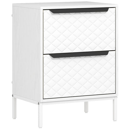 Farayo Metal White 2 Fabric Drawer Storage Dresser