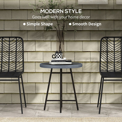 Eldoyo Grey Rattan Outdoor Garden Bistro Table