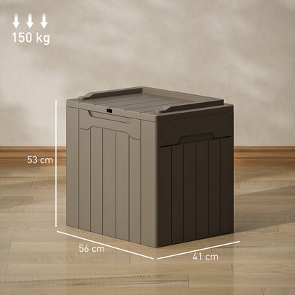 Nalure Dark Brown Charcoal Grey Plastic Charcoal Grey Outdoor Storage Chest Lid 107 Litre