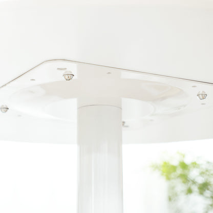 Dimi Metal White Minimal Round Dining Table For 2 70cm
