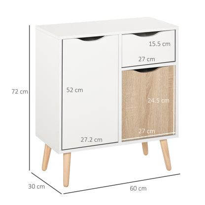 Roke Levi Natural Brown Wood Sideboard Storage Drawer And 2 Doors
