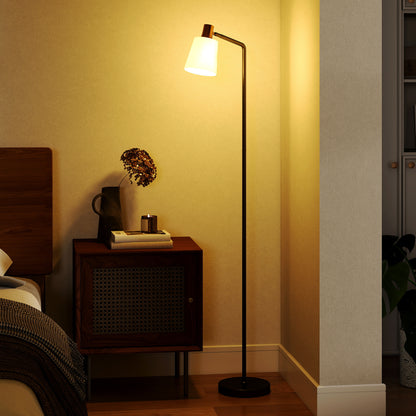 Copa Metal Black Adjustable Floor Lamp With Rotating Head And Multi Colour TemFauxrature Lighting