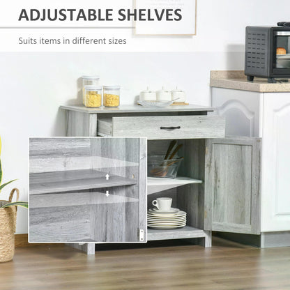 Toro Noyo Grey Wood Farmhouse Style Sideboard With Sliding Barn Doors