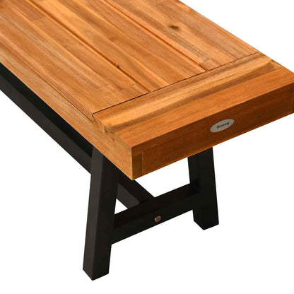 Nare Acacia Wood 3 Piece Picnic Table Set With 2 Benches